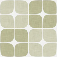 Mid Century Geometric Grid - Olive Green wallpaper