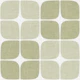 Mid Century Geometric Grid - Olive Green