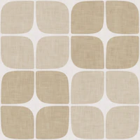 Mid Century Geometric Grid - Peach Beige wallpaper