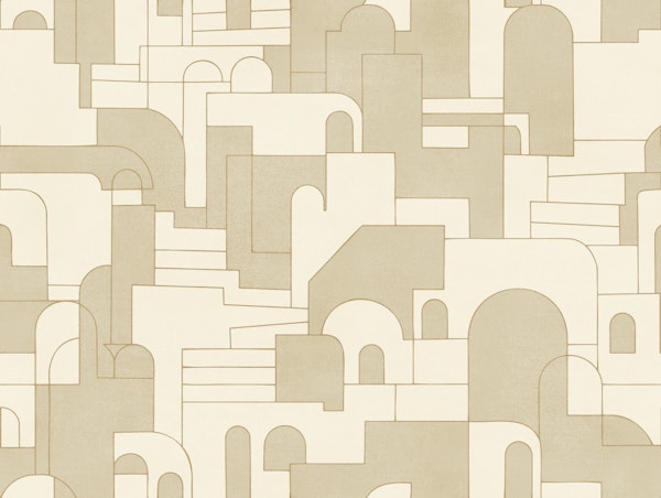 Art Deco Arch Blocks Ivory Cream