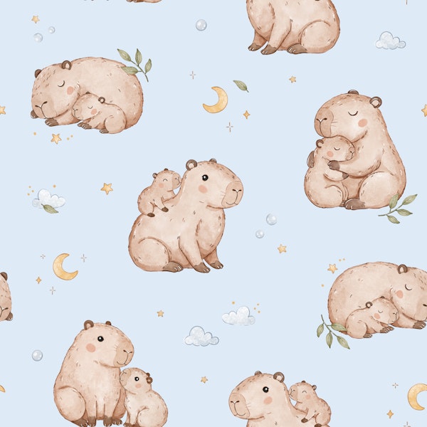 Dreamy Capybara - blue