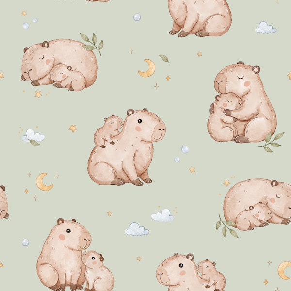 Dreamy Capybara - green