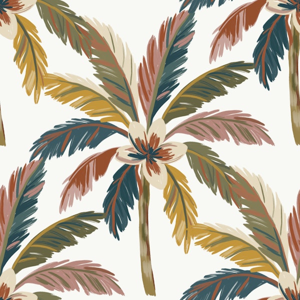 Boho Palm Fronds Cream