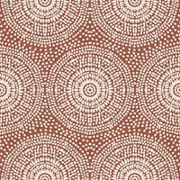 Minimal Boho Dot Medallions On Terracotta wallpaper