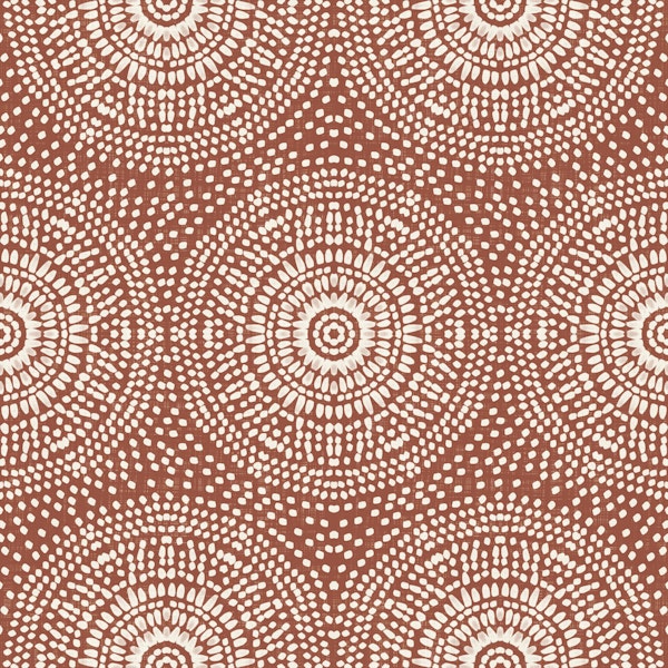 Minimal Boho Dot Medallions On Terracotta