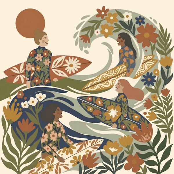 Coastal Boho Surf Scene