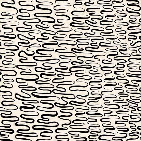 Sand Dune Waves - Black on Cream