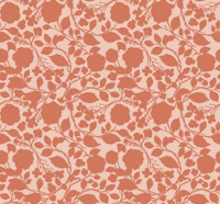 Peach Blossom Floral Vine Silhouette tapete
