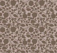 Mocha Garden Blossom Silhouettes tapete