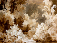 Sepia Baroque Cloudscape papiers peint