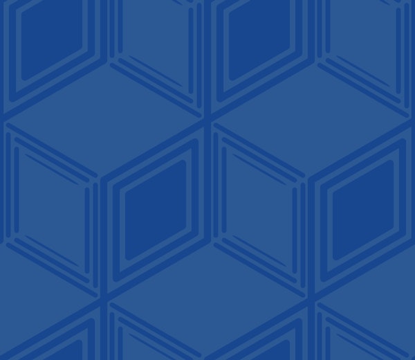 Futuristic Tumbling blocks - medium blue - L
