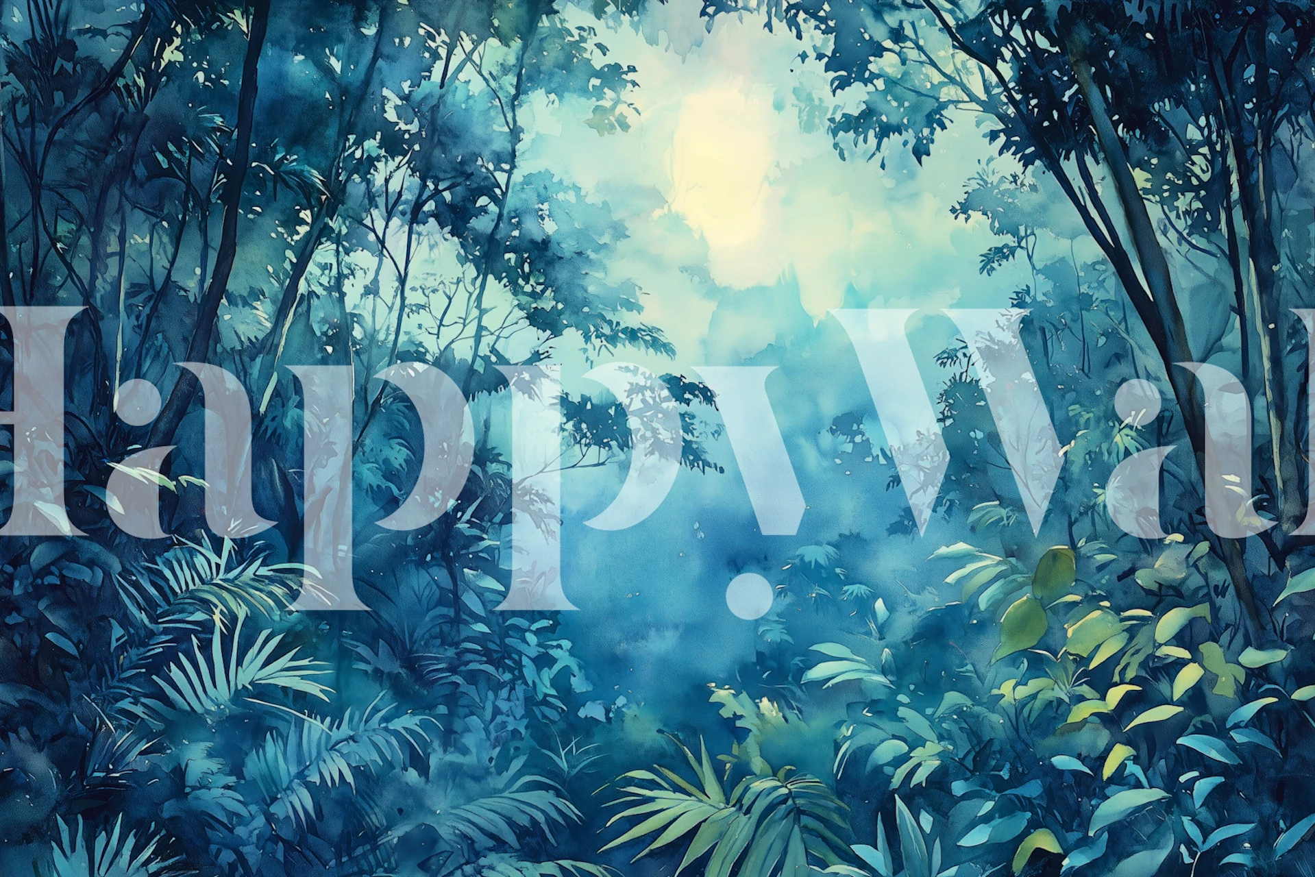 Moonlit Jungle Canopy tapete