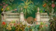 Romantic Tropical Peacock Garden 2