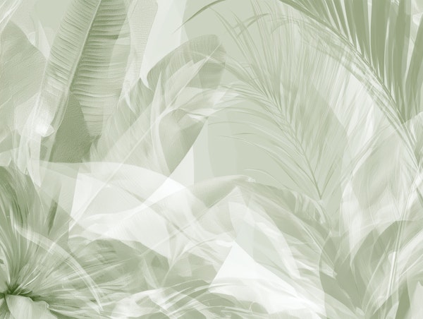 Muted Jungle Leaves Mist