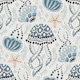 Boho coastal batik jellyfish - small scale