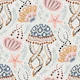 Boho batik jellyfish pink blue terracotta L