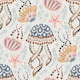 Boho batik jellyfish pink blue terracotta - M