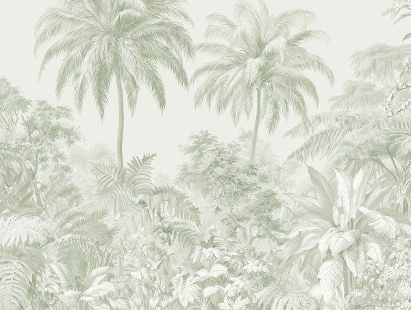 Sage Green Palm Forest