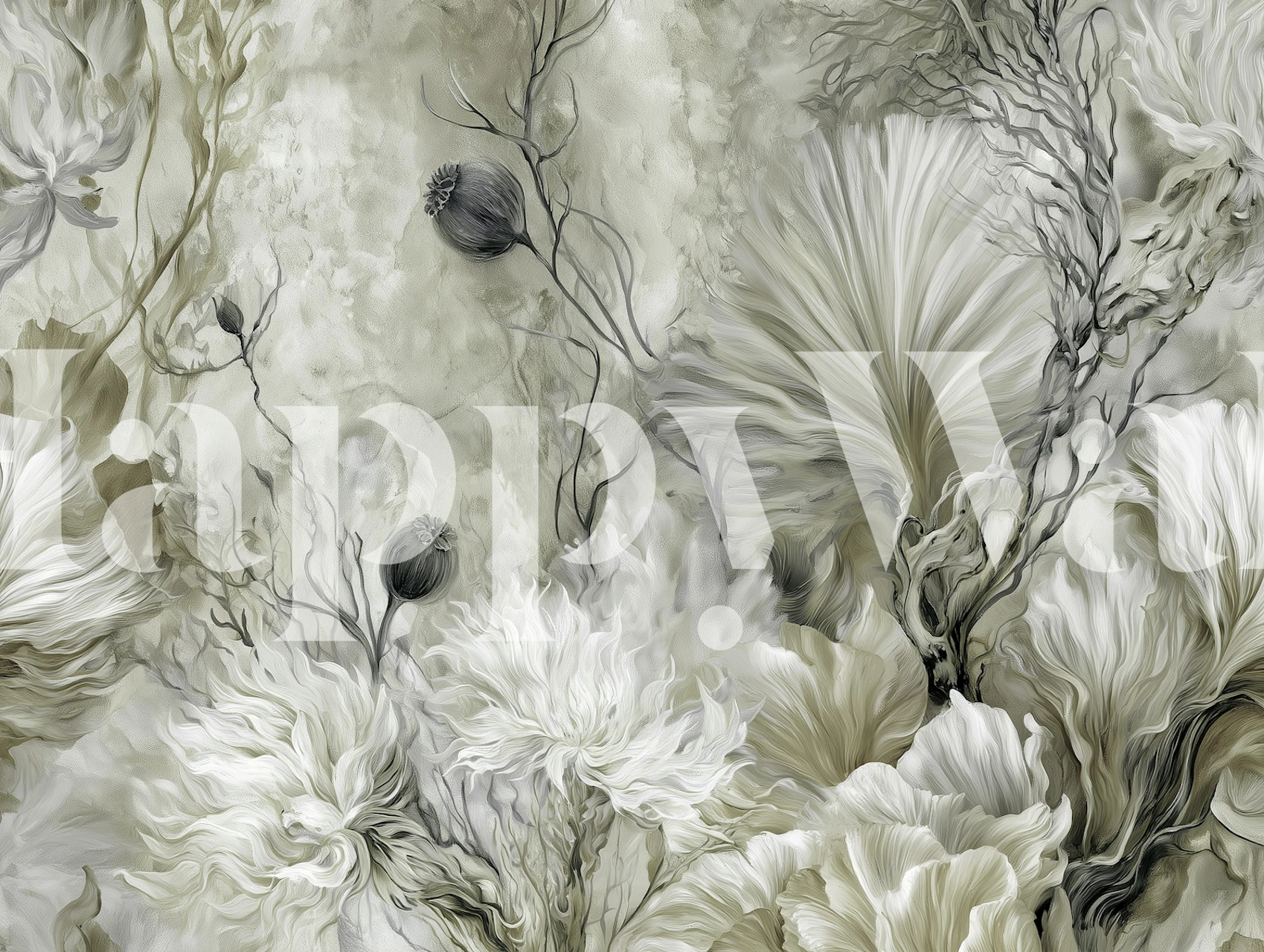 Whispering Wildflowers Neutral Tones tapete