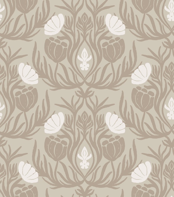 Vintage Tulip Scrollwork