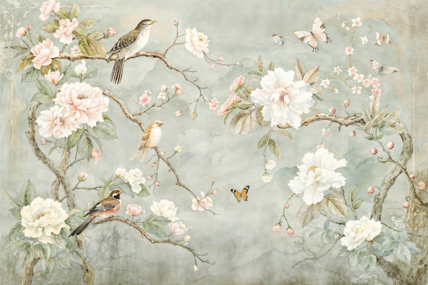 Chinoiserie Peonies on Branches