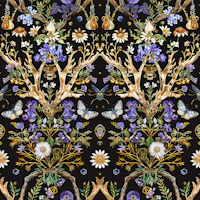 Midnight Botanical Garden wallpaper