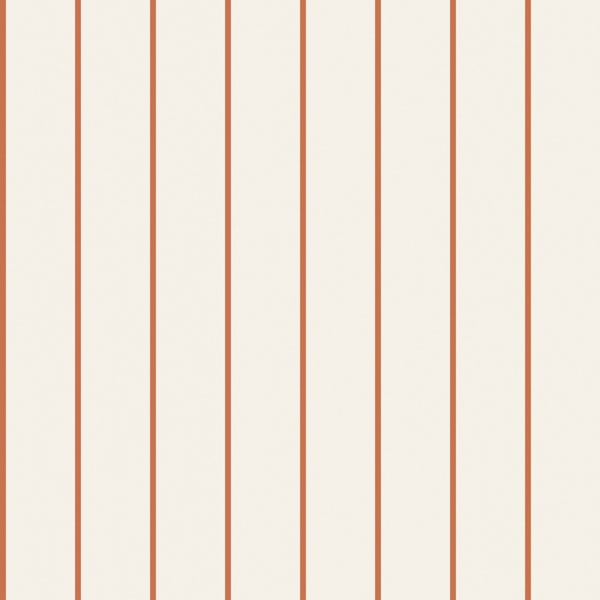 Terracotta Pinstripe Cream