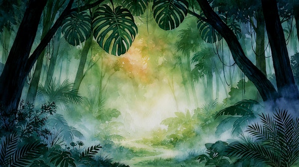 Misty Tropical Rainforest