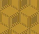 Futuristic tumbling blocks - mustard yellow S