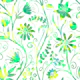 Modern Folk Floral Green