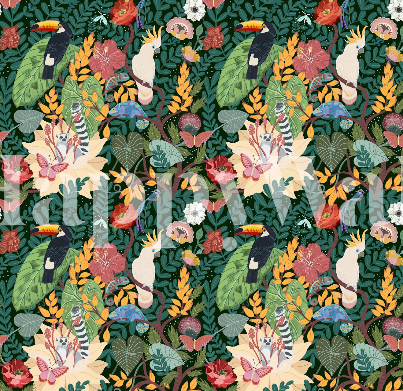 Jungle Night-small dizajn tapeta u sobi