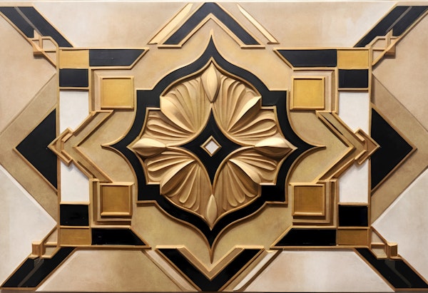 Art Deco Gold Medallion