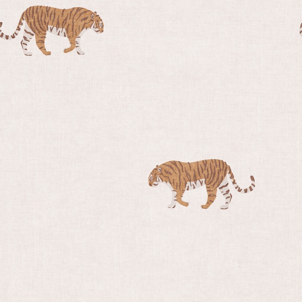 Minimalist Roaming Tigers - Modern Boho
