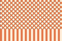 Retro dots grid arched stripes base - orange tapeta