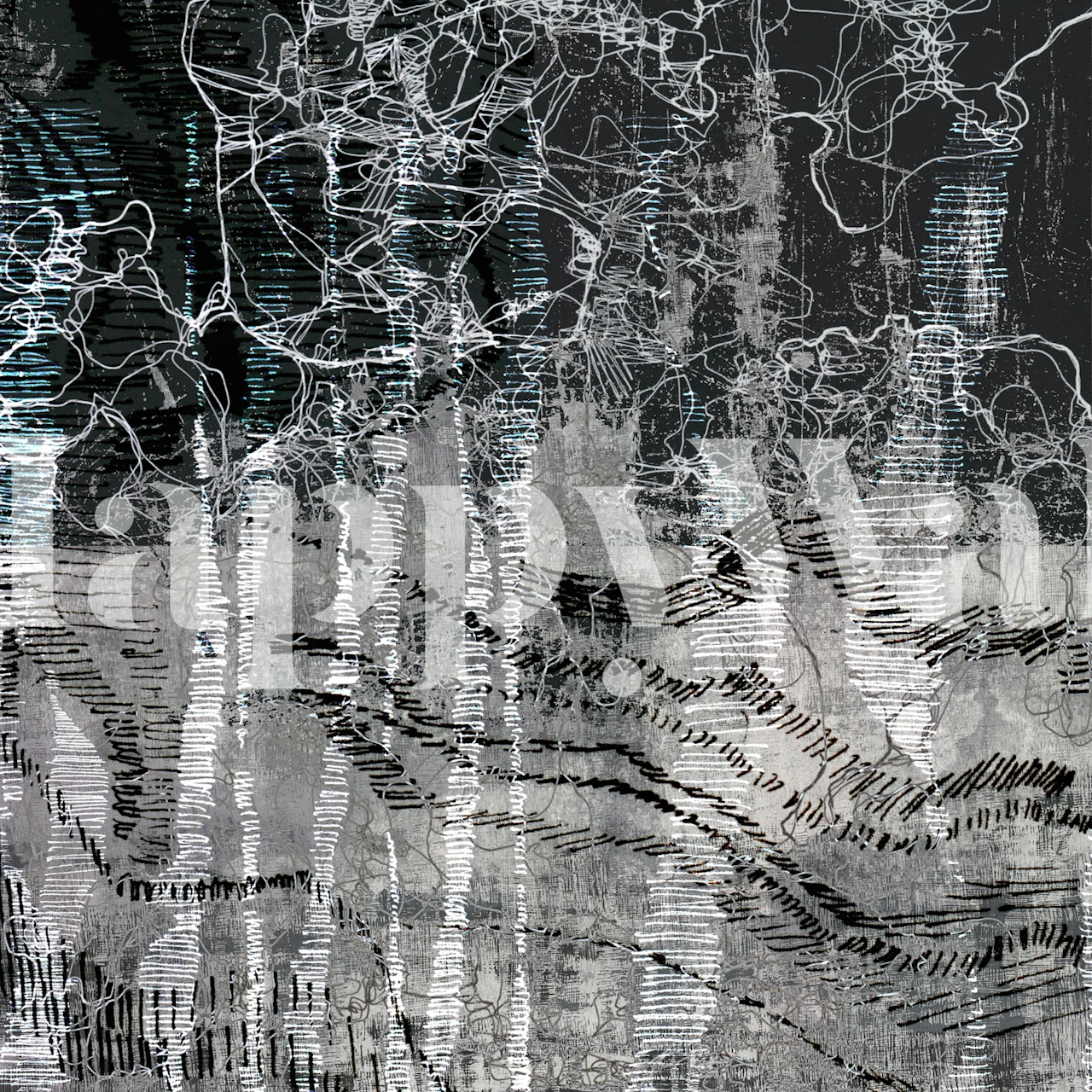 Neon Static Scribbles papiers peint