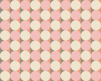 Retro Pastel Polka Dots - Pink & Cream tapeta