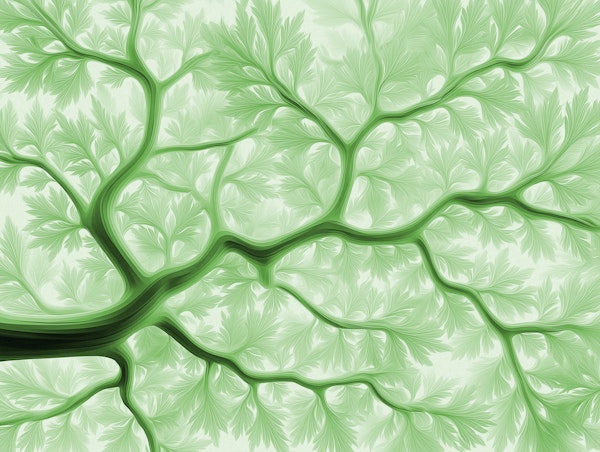Green Tree Branch Canopy