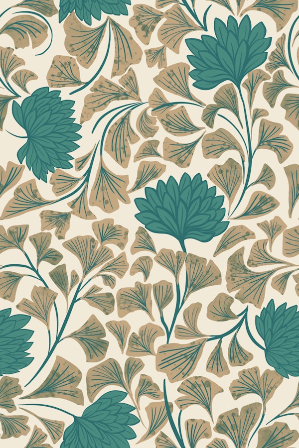 Dancing Blooms Teal Bloom