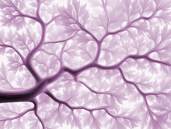 Purple Tree Branch Canopy