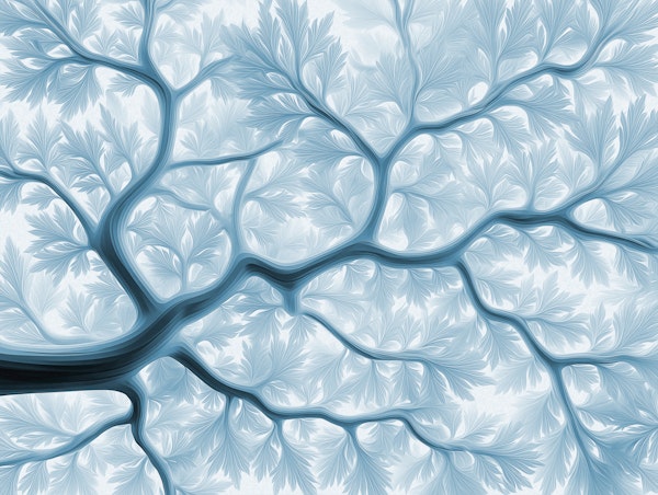 Blue Tree Branch Canopy