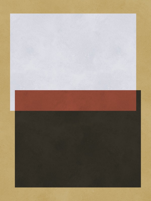 Rust Red Black White Abstract