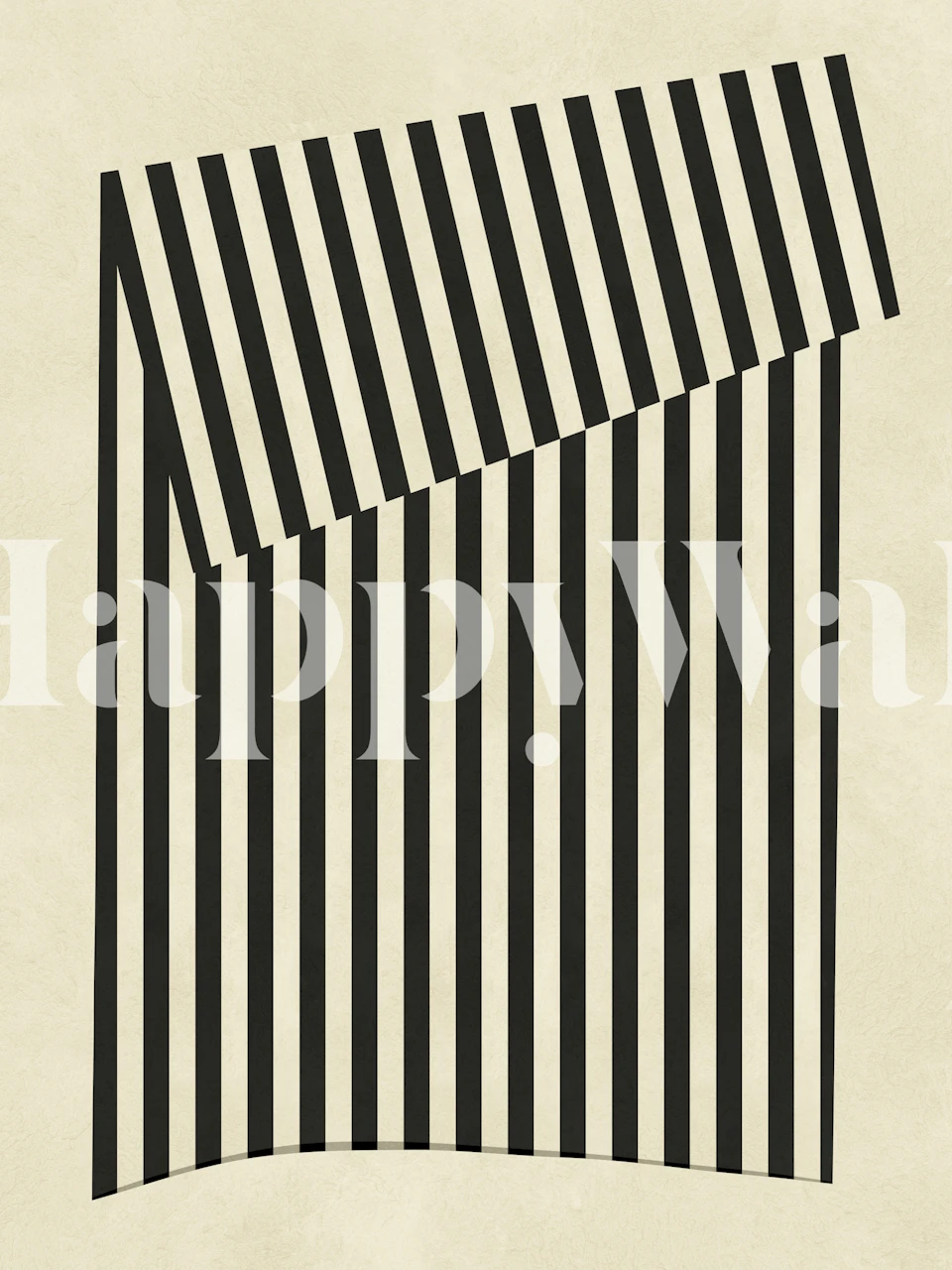 Black and white striped wallpaper in a modern room