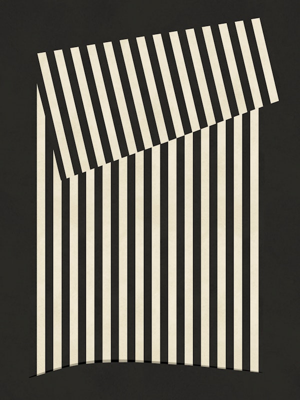 Monochrome Curved Stripes