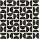 Bold Black White Half Circles