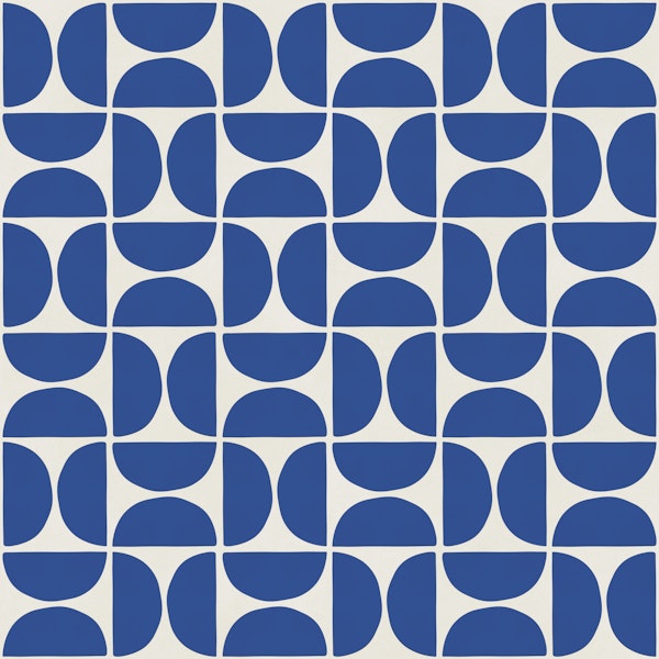 Cobalt Geo Half Circles