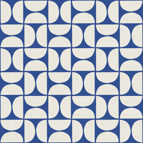 Mid Century Blue Geometric Tiles