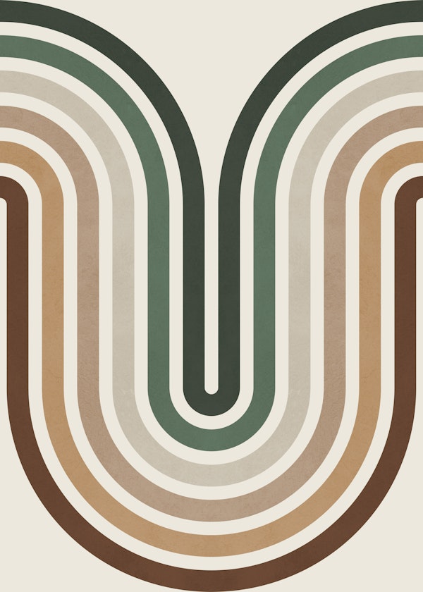 Mid Century U Turn Stripes