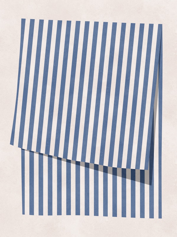 Blue White Vertical Stripes