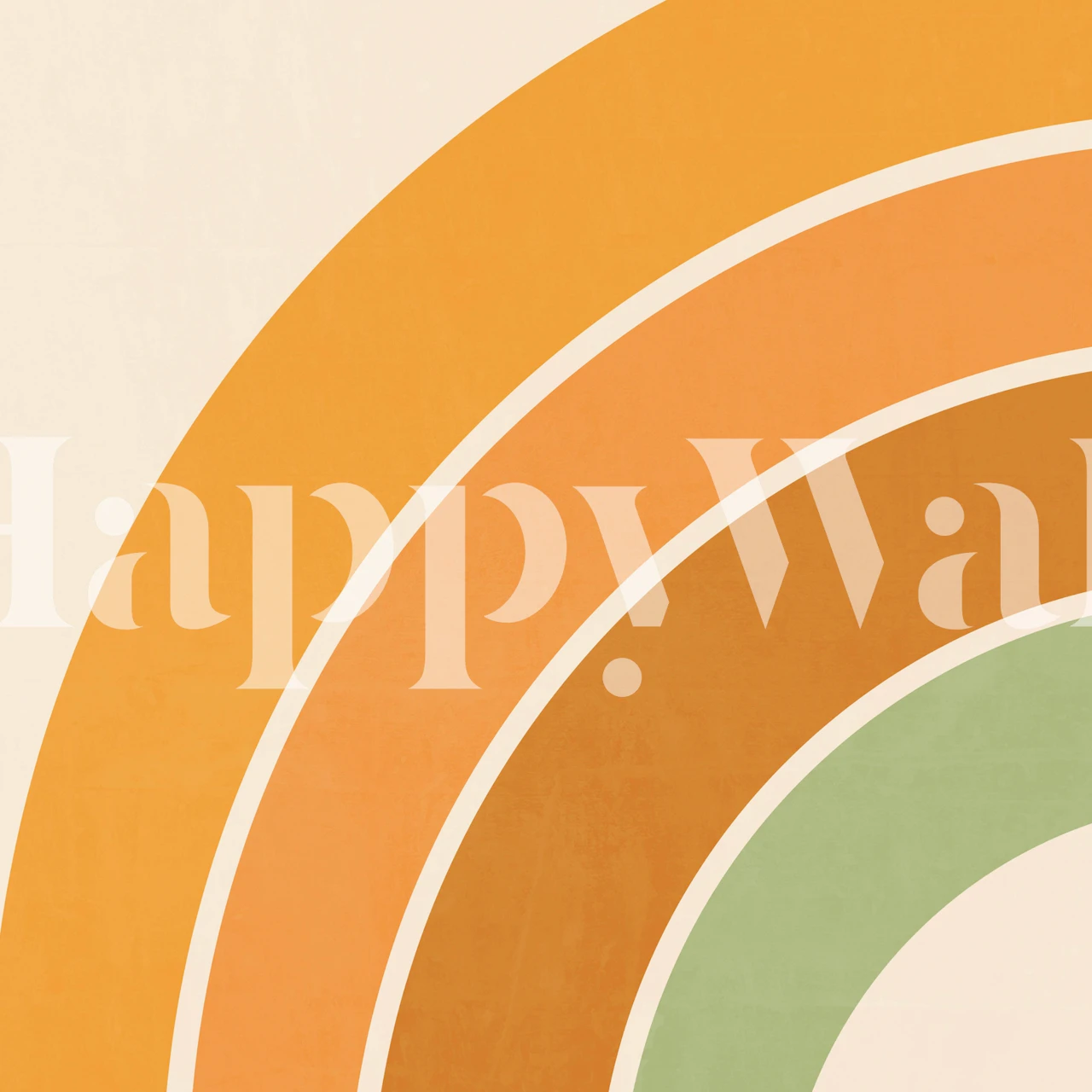 Retro curve tapeta prikazana u sobi