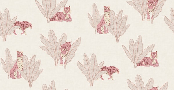 Wandering Tiger - Boho Pink and Cream